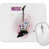 Baskı Dükkanı Estampa Branca Rock in Roll Mouse Pad