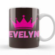 Baskı Dükkanı Evelyn Name Personalized Custom Vintage Retro Rainbow Style Design Gift Baby Gift For Her Kupa