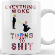 Baskı Dükkanı Everything Woketurns To Shit Donald Trump Kupa