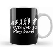 Baskı Dükkanı Evolved To Play Darts Dartist Dart Player Team Throwing Kupa Beyaz