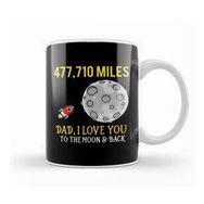 Baskı Dükkanı Fathers Day Dad I Love You To The Moon And Back Kupa Bardak