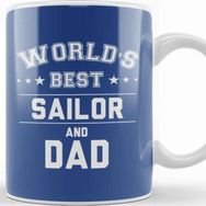 Baskı Dükkanı Fathers Day World's Best Surfer And Dad Beyaz 330 ml Porselen Kupa Bardak