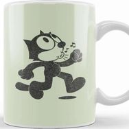 Baskı Dükkanı Felix The Cat Retro Faded Design Kupa Bardak