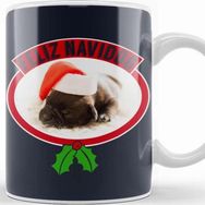 Baskı Dükkanı Feliz Navidog Christmas Puppy Kupa Bardak