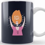 Baskı Dükkanı Feminism Grl Pwr Text Kupa Bardak