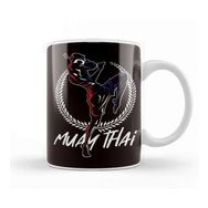 Baskı Dükkanı Fighter Muay Thai Sports Mma Martial Arts Thailand Boxing Beyaz 330 ml Porselen Kupa Bardak