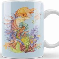 Baskı Dükkanı Fish Pisces 01 Beyaz 330 ml Porselen Kupa Bardak
