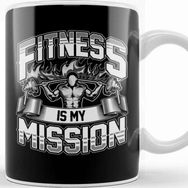 Baskı Dükkanı Fitness Is My Mission Gym Cardio Weightlifting Kupa