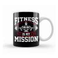 Baskı Dükkanı Fitness Is My Mission Motivated Weightlifter Kupa