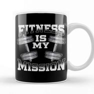 Baskı Dükkanı Fitness Is My Mission Motivated Weightlifting Gym Kupa