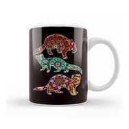 Baskı Dükkanı Floral Ferret Mandala Yoga Ferrets Owner Animal Lover Zoo Kupa