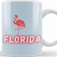 Baskı Dükkanı Florida Love Vintage Retro Rainbow Kupa