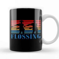 Baskı Dükkanı Flossing Sihouette Kids 80S Sunset Kupa