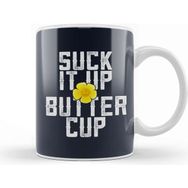 Baskı Dükkanı Flower Suck It Up Buttercup Beyaz 330 ml Porselen Kupa Bardak