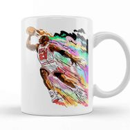 Baskı Dükkanı Fly Like Mike Michael Jordan Beyaz 330 ml Porselen Kupa Bardak