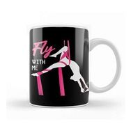 Baskı Dükkanı Fly With Me Aerial Silk Aerialist Circus Acrobat Acrobatics Beyaz 330 ml Porselen Kupa Bardak