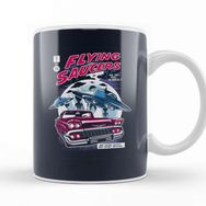 Baskı Dükkanı Flying Saucers Retro Comic Book Cover Beyaz 330 ml Porselen Kupa Bardak