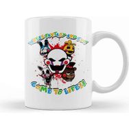 Baskı Dükkanı Fnaf 2 Cast Beyaz 330 ml Porselen Kupa Bardak