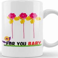 Baskı Dükkanı For You My Daddy Flowers Kupa