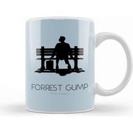 Baskı Dükkanı Forrest Gump Bench Movie Silhouette Kupa
