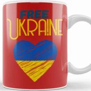 Baskı Dükkanı Free Ukraine Kupa Bardak