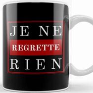 Baskı Dükkanı French Slogan Je Ne Regrette Rien Kupa