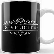 Baskı Dükkanı French Slogan Simplicite Kupa