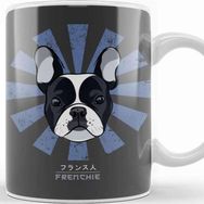Baskı Dükkanı Frenchie Retro Japanese French Bulldog Kupa