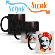 Baskı Dükkanı Frida Kahlo 9 Sihirli Porselen Kupa