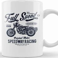 Baskı Dükkanı Full Speed Motor Speedway Racing Motorbike Kupa