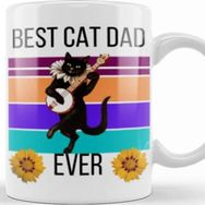 Baskı Dükkanı Funny Best Cat Dad Dad Fathers Day Gift 2021 Kupa