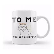 Baskı Dükkanı Funny Cat To Me You Are Purrfect Kupa Bardak