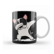 Baskı Dükkanı Funny Dabbing Pied French Bulldog Dog Kupa Bardak