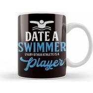 Baskı Dükkanı Funny Date Swimmer Athlete Player Swimming Pool Swim Coach Kupa Bardak