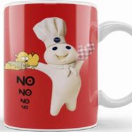 Baskı Dükkanı Funny Doughboy No No No Kupa