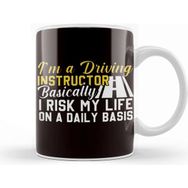 Baskı Dükkanı Funny Driving Instructor Teacher School Novice Driver Car Kupa