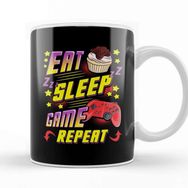 Baskı Dükkanı Funny Eat Sleep Game Repeat Gamer Gaming Kupa