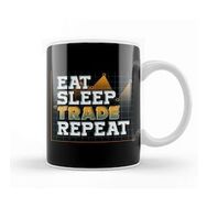 Baskı Dükkanı Funny Eat Sleep Trade Repeat Investors Trading Kupa