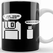 Baskı Dükkanı Funny Floppy Disk I Am Your Father Noooooo USB Kupa