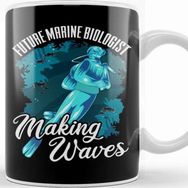 Baskı Dükkanı Funny Future Marine Biologist Making Waves Pun Kupa