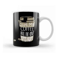 Baskı Dükkanı Funny Give Me Coffee And No One Gets Hurt Caffeine Kupa