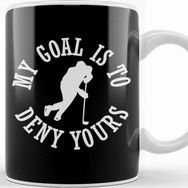 Baskı Dükkanı Funny Hockey Defender Denying Goals Kupa