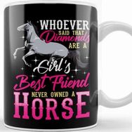 Baskı Dükkanı Funny Horses Are A Girl S Best Friend Not Diamonds Kupa