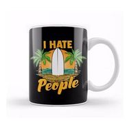 Baskı Dükkanı Funny I Hate People Relaxing Beach Vacation Pun Kupa