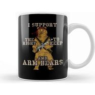Baskı Dükkanı Funny I Support The Right To Arm Bears Pun Kupa