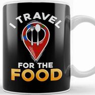 Baskı Dükkanı Funny I Travel For The Food Traveling Food Critic Kupa