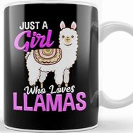 Baskı Dükkanı Funny Just A Girl Who Loves Llamas Cute Lama Kupa