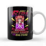 Baskı Dükkanı Funny Just A Girl Who Loves Video Games And Food Kupa