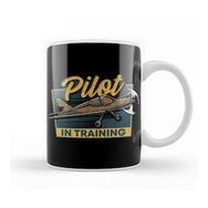 Baskı Dükkanı Funny Pilot In Training Please Wait Airplane Pilot Kupa Bardak