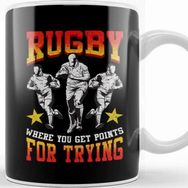 Baskı Dükkanı Funny Rugby Where You Get Points For Trying Pun Kupa Bardak